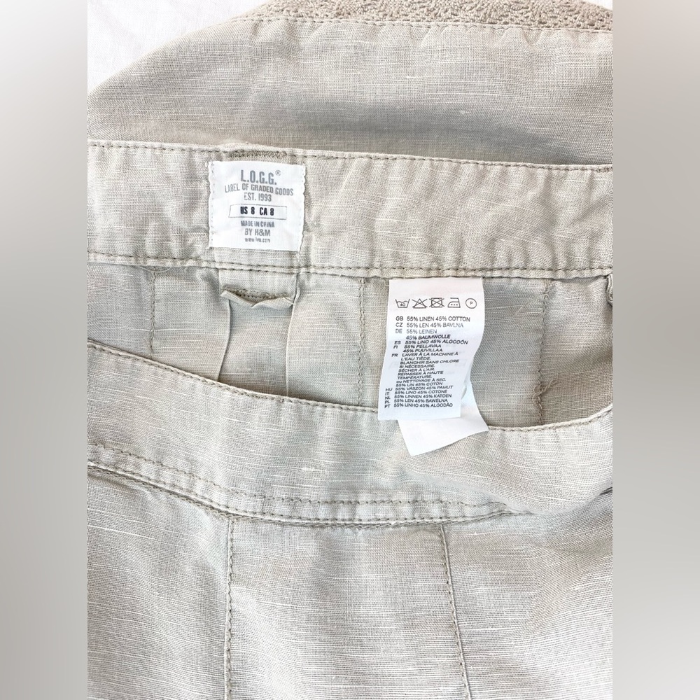 H&M Linen Blend Pleated Skirt - Picture 9 of 12